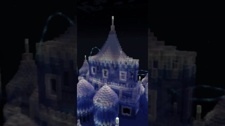 【マイクラ 建築 ガラスの家】幻想的な夜　マイクラ #minecraft #マインクラフト #マイクラ建築