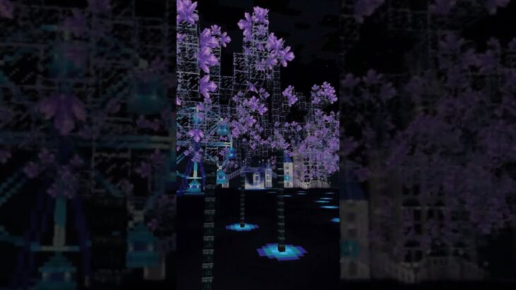 【マイクラ 建築 ガラスの家】幻想的な夜　マイクラ #minecraft #マインクラフト #マイクラ建築