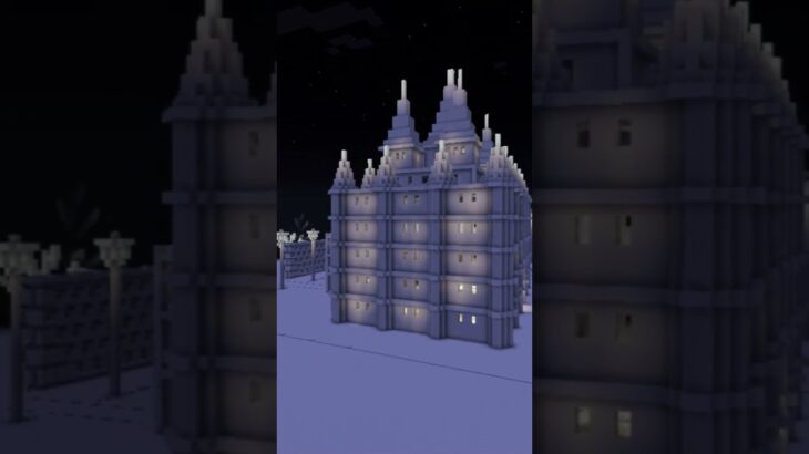 【マイクラ 建築 雪】雪の夜　#マイクラ #マイクラ建築 #minecraft #マインクラフト