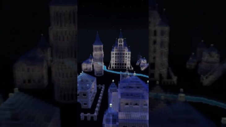 【マイクラ 建築 ガラスの家】幻想的な夜　マイクラ #minecraft #マインクラフト #マイクラ建築