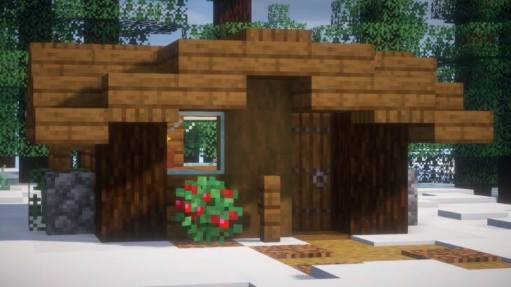 【マインクラフト】簡単に作れる！木造の家の作り方！ #マイクラ #マインクラフト #minecraft