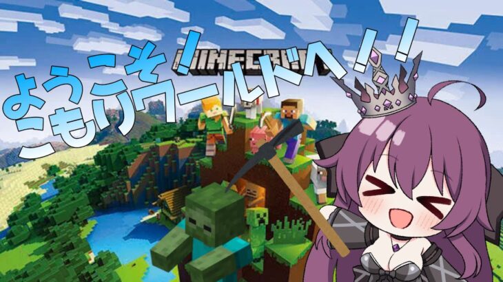 minecraft のんびりマインクラフト！家とかをつくろう！雑談多め　統合版PC（個人バ美肉Vtuber/紫輝夜こもり)