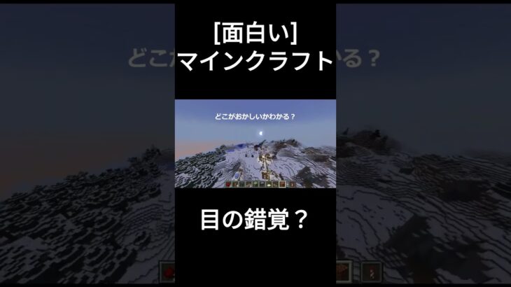 錯覚って面白いよね #minecraft  #マインクラフト #面白い　#shorts 　#コマンド 　#まいくら 　#ゲーム