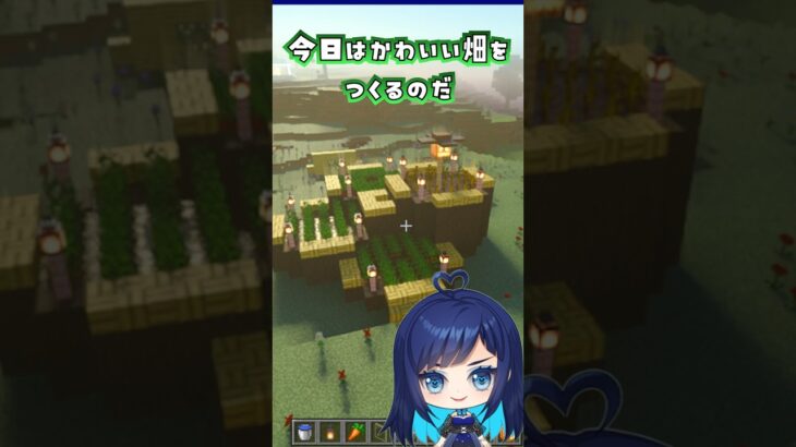段々なかわいい畑の作り方　#ずんだもん #マイクラ #マインクラフト #minecraft #shorts #建築