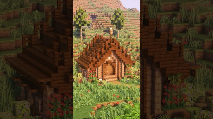 簡単！小さくてカワイイ泥の家を建築!? #マイクラ建築  #マイクラ #minecraft #shorts
