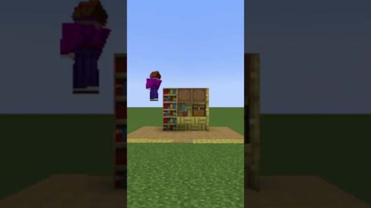 【マイクラ】シンプルに飾れてお洒落に見える本棚を建築してみたい#minecraft #shorts