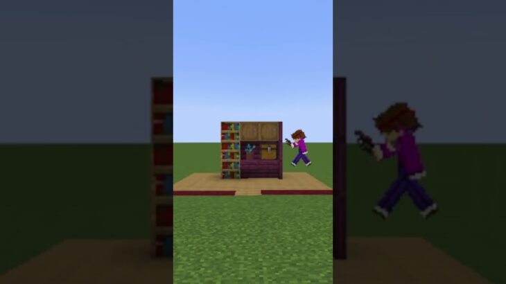 【マイクラ】シンプルに飾れてお洒落に見える本棚を建築してみたい#minecraft #shorts