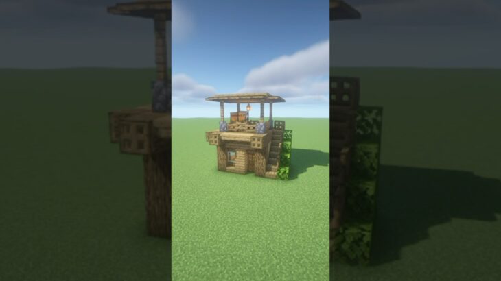 【マイクラ】簡単に作れる畑付きオークの初期拠点【マイクラ建築】【minecraft】#minecraft #マインクラフト #マイクラ #shorts