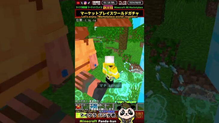 【マイクラ統合版】魔法アドオン！みんなで魔法バトルするぞ【マーケットプレイス】#shorts