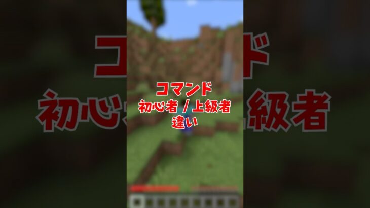 コマンド初心者と上級者の違い✨️【まいくら･マインクラフト】#shorts