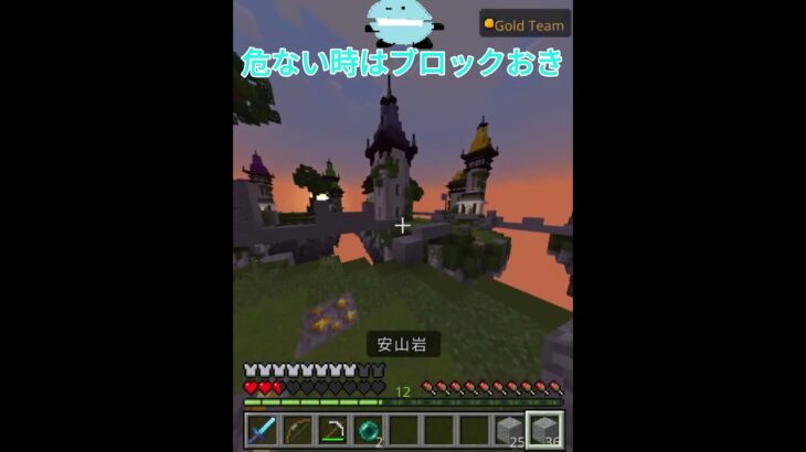 【マイクラ】危ないときはブロックおき#shorts