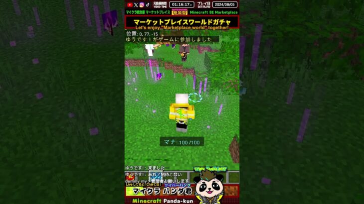 【マイクラ統合版】魔法アドオン！みんな好きな魔法を選ぶ【マーケットプレイス】#shorts