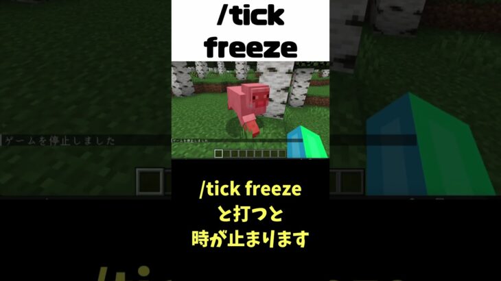【tickコマンド】マイクラで時を止める方法！？#shorts  #マイクラ #コマンド #マインクラフト #コマンド紹介 #minecraft #ゆっくり