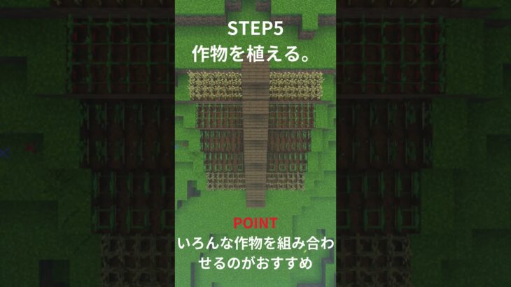 【マイクラ建築】序盤から作れるおしゃれな階段畑の作り方