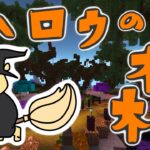 【マイクラ】魔法のホウキで空を飛ぼう！ハロウの森【ハロウィン】