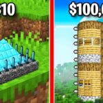 $1 vs $1,000,000 Illegal Base in Minecraft