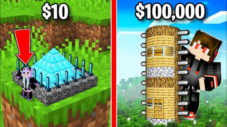 $1 vs $1,000,000 Illegal Base in Minecraft