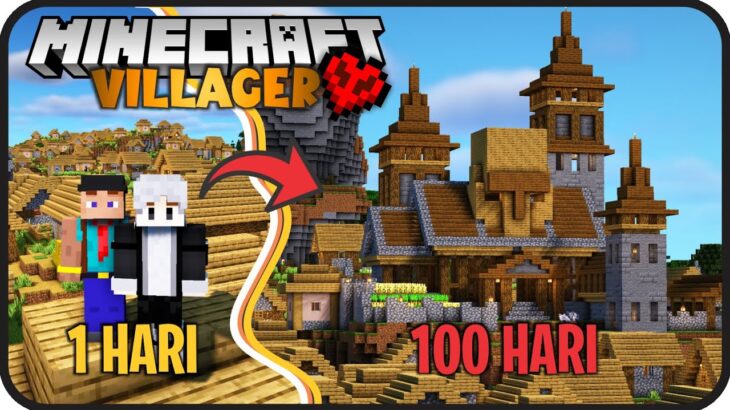 100 Hari Minecraft Hardcore tapi di Dunia Villager ! – Saatnya Jadi Pemimpin Villager !