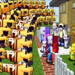 1000体のミュータントバチから家族を守ろうとした結果⁉️【マイクラ Minecraft】ぽっぴんず