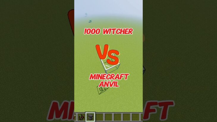 1000 Witcher vs Minecraft anvil #minecraft #shorts #マインクラフトおしゃれな家の作り方