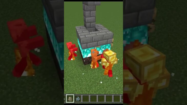 【マイクラ】5秒で瞬殺スノーゴーレムトラップ、自動で敵撃破？ #いるクラ #マイクラ