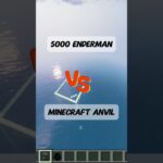 5000 Enderman Vs Minecraft Anvil 😂 #minecraft #マインクラフトおしゃれな家の作り方 #shorts