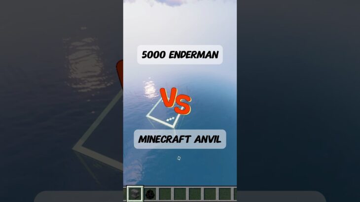 5000 Enderman Vs Minecraft Anvil 😂 #minecraft #マインクラフトおしゃれな家の作り方 #shorts