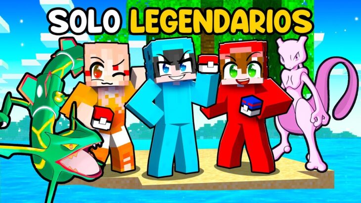 Atrapado en una ISLA de POKEMON LEGENDARIOS en Minecraft!