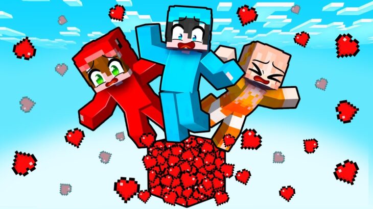 Atrapados en Un SOLO Bloque de CORAZÓN en Minecraft