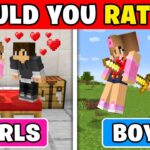 BOYS vs GIRLS Would You Rather in Minecraft