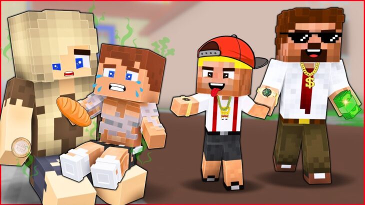 DİLENCİ AİLE VE MİLYONER AİLENİN HAYATI! 😱 – Minecraft