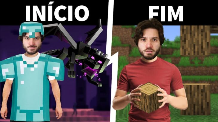 EU ZEREI O MINECRAFT MAS DE TRÁS PRA FRENTE!