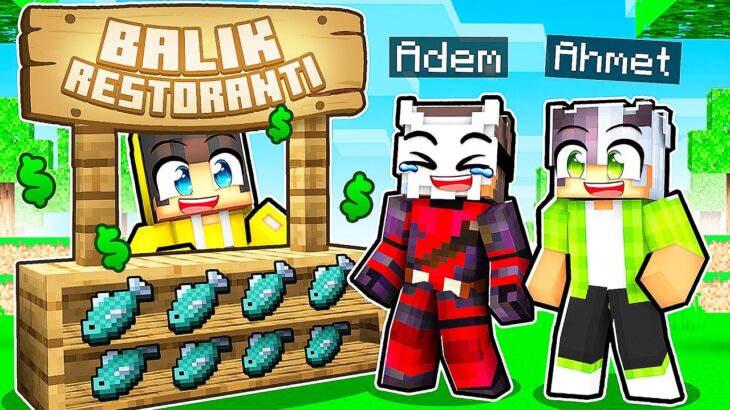 Ejderha Adasında BALIK RESTORANTI Açtım! 🐟 | Minecraft