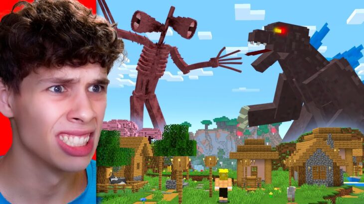Enfrenté a SIREN HEAD vs GODZILLA en Minecraft!
