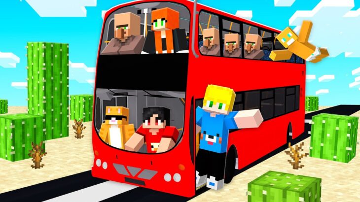 Fizemos a Maior Viagem de Ônibus no Deserto do Minecraft!