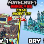 I Survived 100 Days On ILLEGAL Ancient City in Minecraft Hardcore