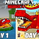 I Survived 100 Days as a LAVA CROCODILE in HARDCORE Minecraft