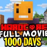 I Survived 1000 Days on ONE BLOCK in Minecraft Hardcore [FULL MOVIE]