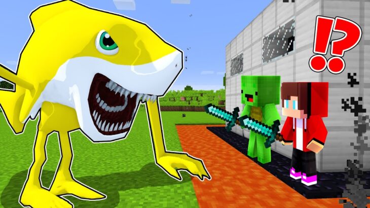 MAIZEN : BABY SHARK vs 最も安全な家 – マインクラフトゲームプレイ、マイキーとJJによる（Maizenパロディ）