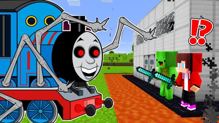 MAIZEN : THOMAS TRAIN EXE vs 最も安全な家 – マインクラフトゲームプレイ、マイキーとJJによる（Maizenパロディ）