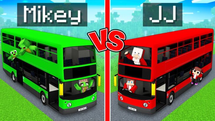 Mikey Family vs JJ Family Bus House in Minecraft (Maizen)