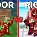 Mikey IRON MAN vs JJ DEADPOOL Family Challenge in Minecraft (Maizen)