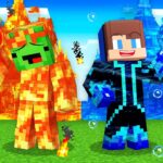 Mikey LAVA King vs JJ WATER King Survival Battle in Minecraft (Maizen)