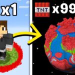 Minecraft, But TNT = World Size