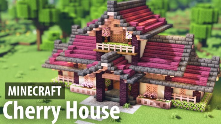 Minecraft: How to build a Japanese Cherry House (SimpleTutorial)