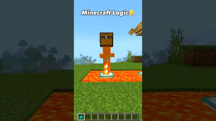 Minecraft Logic…#shorts #minecraft