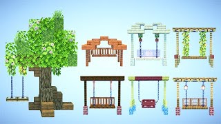 【マインクラフト】ブランコの作り方～７種類～（おしゃれファンタジー建築）[Minecraft Tutorial] Swing / How To Build【マイクラ】