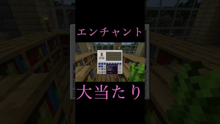 【Minecraft】エンチャント大当たり　#minecraft #マイクラ #マインクラフト #エンチャント #minecraft実況 #shorts #short #ゲーム実況 #実況