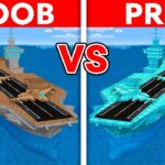 NOOB vs PRO: AIRCRAFT CARRIER Build Challenge in Minecraft