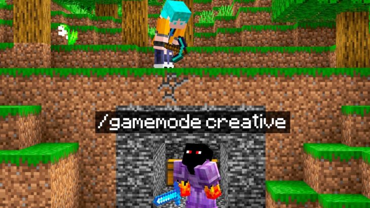 PLAYER COM CRIATIVO vs CAÇADOR no MINECRAFT